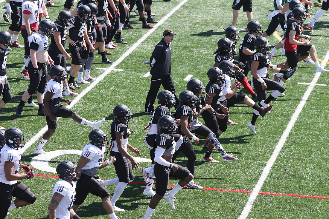 NIU FOOTBALL PRACTICE IN CHICAGO