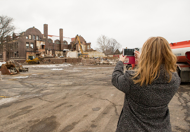 Demolition of the old West Aurora High School